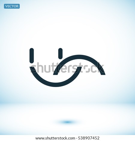 smile icon, vector best flat icon, EPS