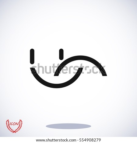smile icon, vector best flat icon, EPS