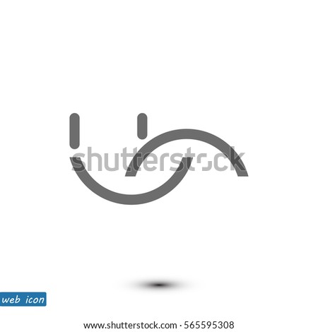 smile icon, vector best flat icon, EPS