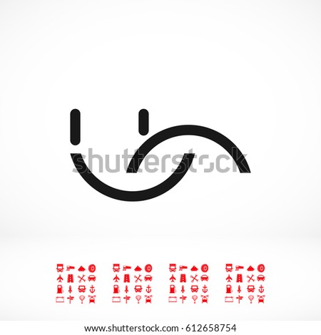 smile icon, vector best flat icon, EPS