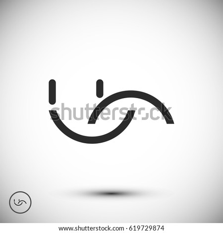 smile icon, vector best flat icon, EPS