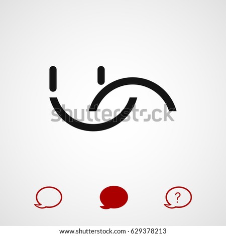 smile icon, vector best flat icon, EPS