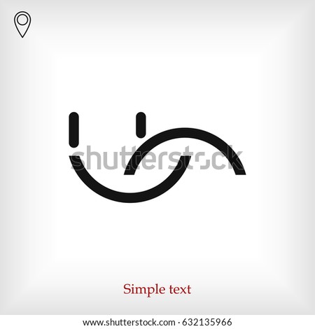 smile icon, vector best flat icon, EPS