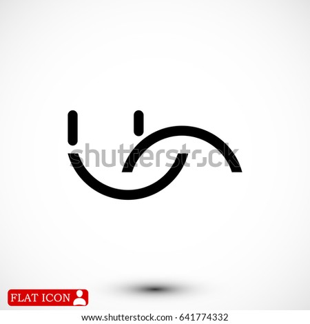 smile icon, vector best flat icon, EPS