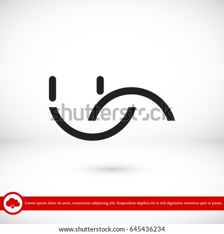 smile icon, vector best flat icon, EPS