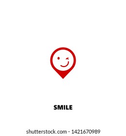 smile icon. smile vector design. sign design. red color