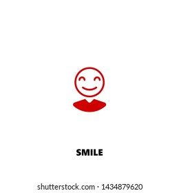 smile icon. smile vector design. sign design. red color