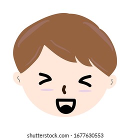 Diseño vectorial de icono de sonrisa, fondo blanco