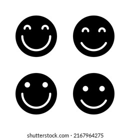 Lächeln Sie Ikone Vektor. Lächeln Emoticon Symbol. Rückmeldezeichen und -symbol
