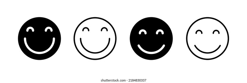 Smile icon vector. smile emoticon icon. feedback sign and symbol