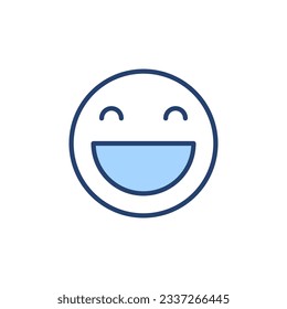 Vector de iconos de sonrisa. icono del emoticono de sonrisa. signo y símbolo de retroalimentación