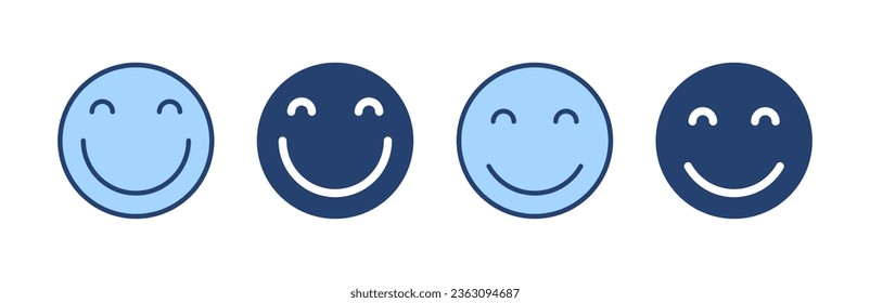 Smile icon vector. smile emoticon icon. feedback sign and symbol