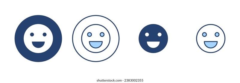 Vector de iconos de sonrisa. icono del emoticono de sonrisa. signo y símbolo de retroalimentación