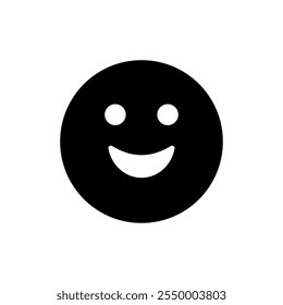Ícone de sorriso vetor. ícone emoticon de sorriso. sinal de feedback e símbolo