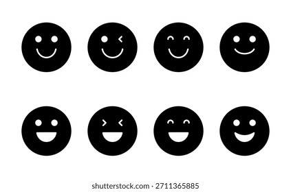 Icono de la sonrisa. Vector del emoticono de la sonrisa. signo y símbolo del Comentarios