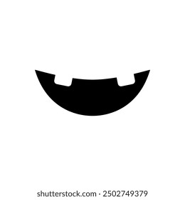Smile icon vector. Evil smile illustration sign. Smile for pumpkin symbol or logo.