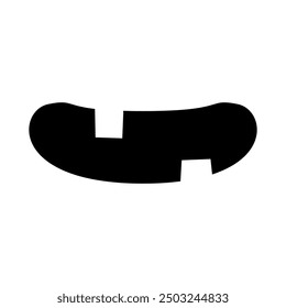 Smile icon vector. Evil smile illustration sign. Smile for pumpkin symbol or logo.