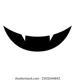 Smile icon vector. Evil smile illustration sign. Smile for pumpkin symbol or logo.