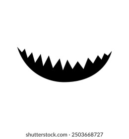 Vector de icono de sonrisa. Signo de ilustración de sonrisa malvada. Sonrisa para símbolo de calabaza o logotipo.
