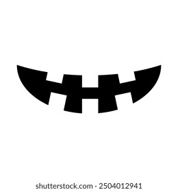 Smile icon vector. Evil smile illustration sign. Smile for pumpkin symbol or logo.