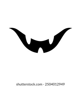 Smile icon vector. Evil smile illustration sign. Smile for pumpkin symbol or logo.