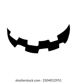 Smile icon vector. Evil smile illustration sign. Smile for pumpkin symbol or logo.