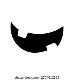 Lächeln Symbol Vektor. Böses Lächeln, Illustrationszeichen. Lächeln Sie für Kürbis Symbol oder Logo.