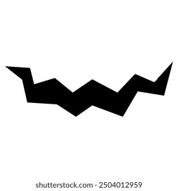Smile icon vector. Evil smile illustration sign. Smile for pumpkin symbol or logo.