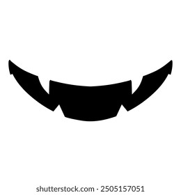 Smile icon vector. Evil smile illustration sign. Smile for pumpkin symbol or logo.