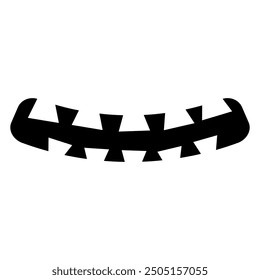 Smile icon vector. Evil smile illustration sign. Smile for pumpkin symbol or logo.