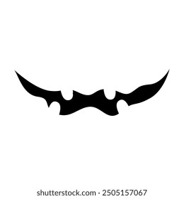 Smile icon vector. Evil smile illustration sign. Smile for pumpkin symbol or logo.