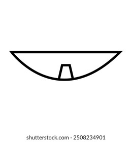 Smile icon vector. Evil smile illustration sign. Smile for pumpkin symbol or logo.