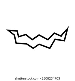 Smile icon vector. Evil smile illustration sign. Smile for pumpkin symbol or logo.