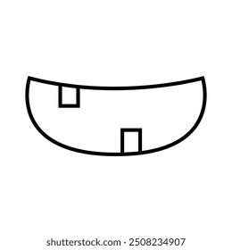 Smile icon vector. Evil smile illustration sign. Smile for pumpkin symbol or logo.
