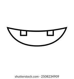 Smile icon vector. Evil smile illustration sign. Smile for pumpkin symbol or logo.