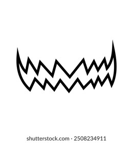 Smile icon vector. Evil smile illustration sign. Smile for pumpkin symbol or logo.