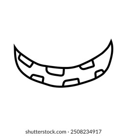 Smile icon vector. Evil smile illustration sign. Smile for pumpkin symbol or logo.