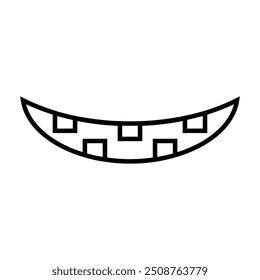 Smile icon vector. Evil smile illustration sign. Smile for pumpkin symbol or logo.