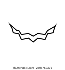 Vector de icono de sonrisa. Signo de ilustración de sonrisa malvada. Sonrisa para símbolo de calabaza o logotipo.
