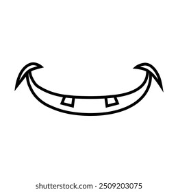 Smile icon vector. Evil smile illustration sign. Smile for pumpkin symbol or logo.