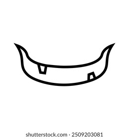 Smile icon vector. Evil smile illustration sign. Smile for pumpkin symbol or logo.