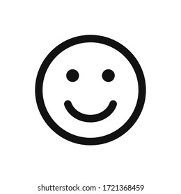 Smile icon vector. Face emoticon sign - Shutterstock ID 1721368459
