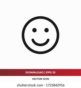 Smile Icon Vector. Face Emoticon Sign