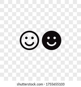 Smile icon vector. Face emoticon sign