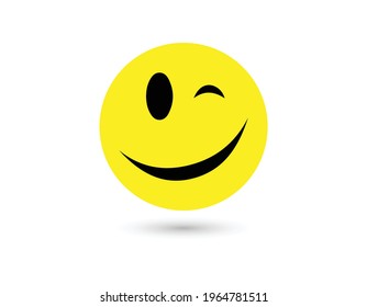 Smile icon vector. Face emoticon sign. EPS 10