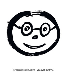 Vector de iconos de sonrisa. Enfrentar la alegría de signos emoticonos
