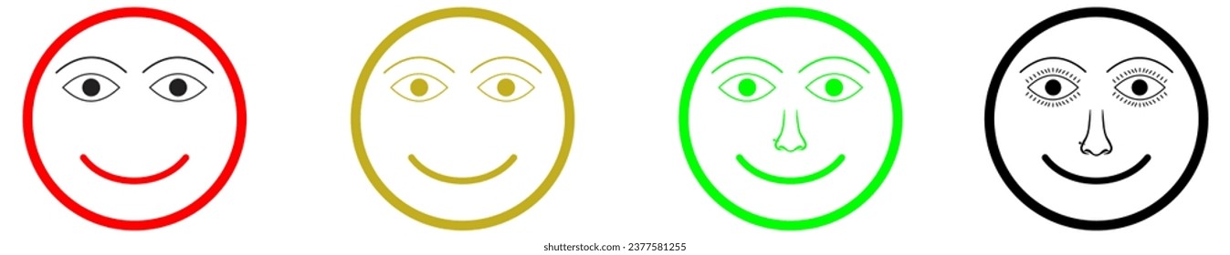 Smile icon vector. Face emoticon sign. Vector illustration.