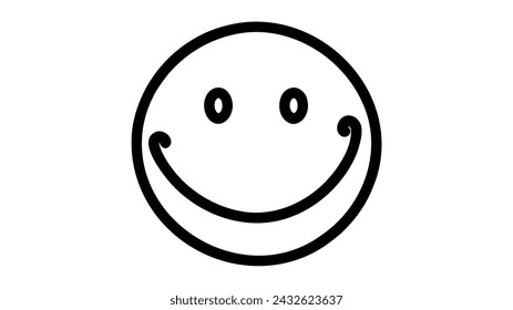 Smile icon vector. Face emoticon sign vector illustration on white background