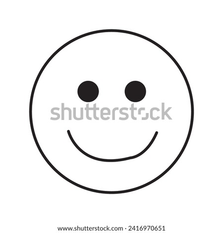 Smile icon vector. Face emoticon sign,eps10