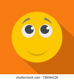Smile icon. Vector flat illustration of smile icon for any web design